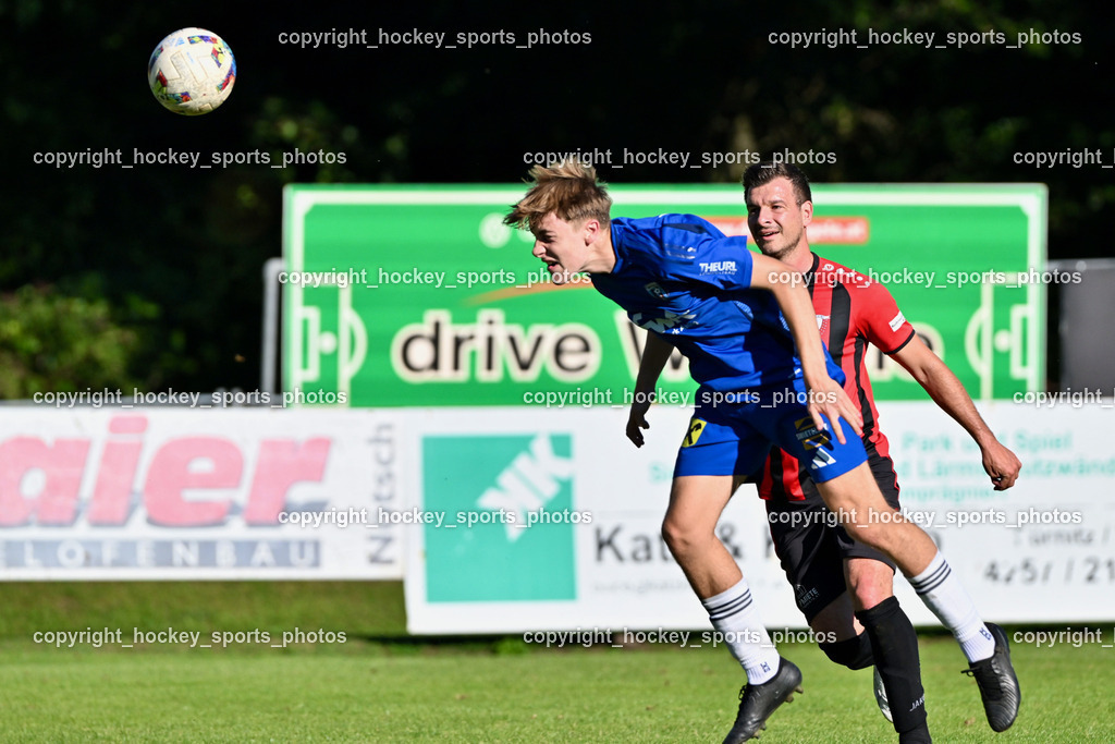 ATUS Nötsch vs. Thal Assling | #20 Lorenz Sebastian Blassnig Thal Assling, #10 Andreas Orter ATUS Nötsch, ATUS Nötsch vs. Thal Assling, ATUS Nötsch vs. Thal Assling am 31.08.2025 in Nötsch (Dobratsch Arena), Austria, (Photo by Bernd Stefan)