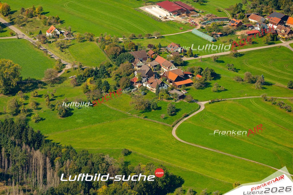 Luftaufnahme Steinberg Murrhardt - Die Luftaufnahme wurde 2025 vom UL-Flugzeug heraus erstellt ( keine Drohne ) - Hochauflösende Luftaufnahme - für professionelle Ausdrucke geeignet. Die Geschenkidee !Mit Lizenz und Bildrechte bestellbar