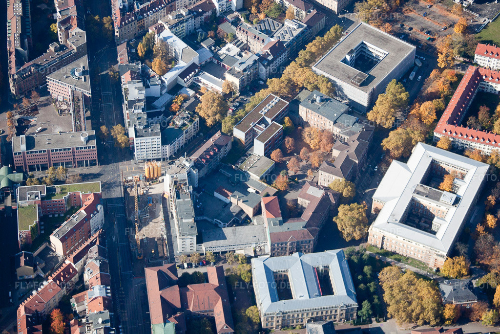 Luftbild: Hochschule KIT im Ortsteil Innenstadt-Ost in Karlsruhe im Bundesland Baden-Württemberg in Deutschland. Foto: IMG_35166.jpg vom 31.10.2010 durch Werner Riehm/FLY-FOTO.de