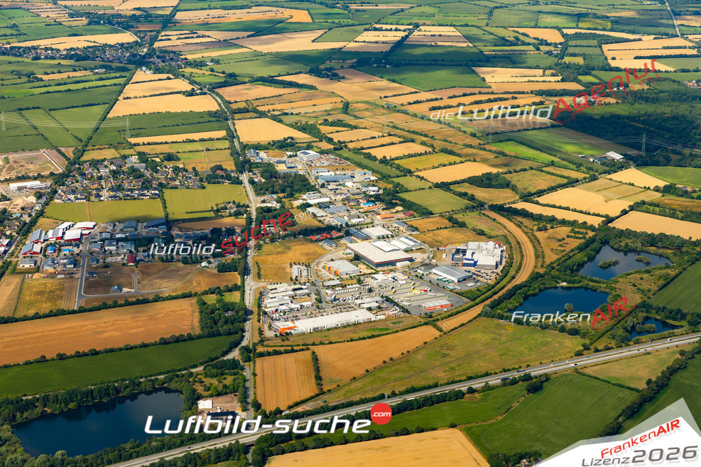 Die Luftaufnahme Gewerbegebiet - Handewitt wurde 2022 vom Flugzeug aus (keine Drohne) erstellt. Hohe Auflösung -für große Poster und Wandbilder geeignet - Garantiert!