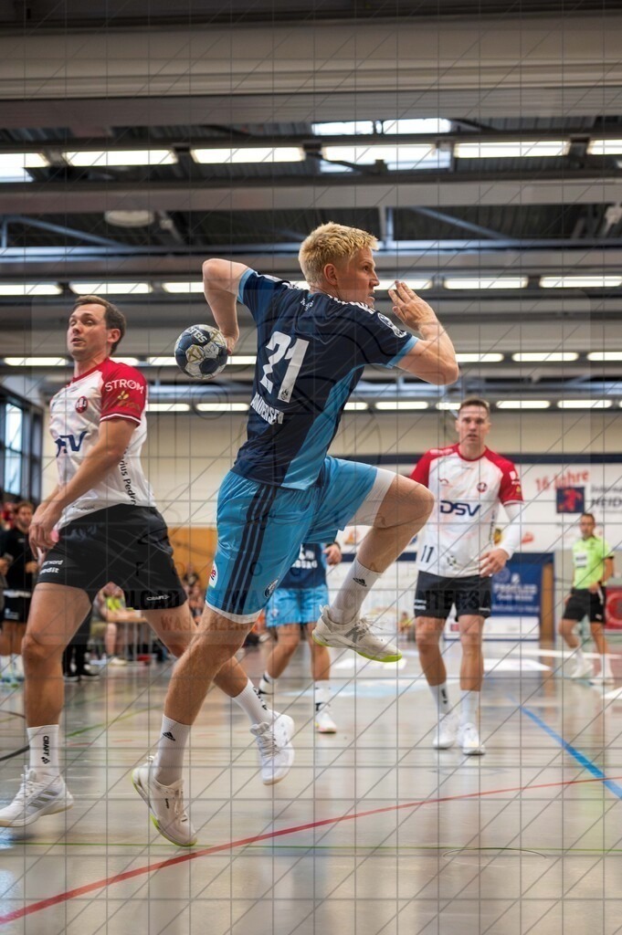 IHC 2026 - Handball-Club Hamburg vs. HØJ Elite | Frederik Bo Andersen (Handball-Club Hamburg #21); IHC 2026 - Handball-Club Hamburg vs. HØJ Elite am 07.08.26 in Sporthalle KGS, Schneverdingen - Realisiert mit Pictrs.com