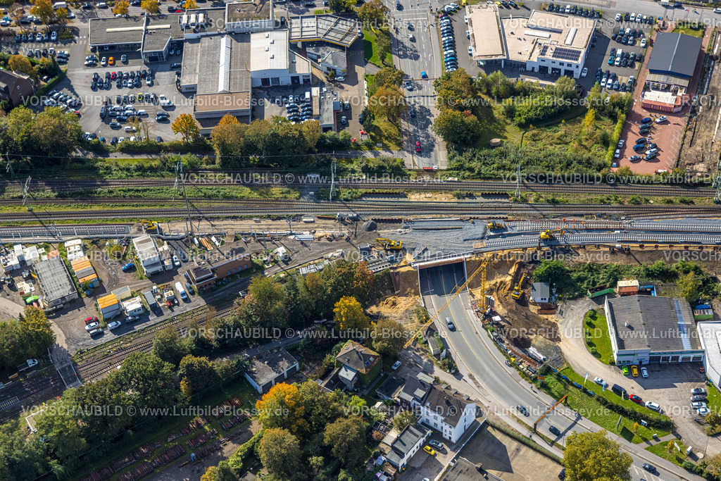 Dinslaken241009045 | Luftbild, Baustelle Brücke Weseler Straße, Baustelle und Ausbau der Betuweroute und Betuwe-Linie Eisenbahnstrecke, Dinslaken, Ruhrgebiet, Nordrhein-Westfalen, Deutschland
