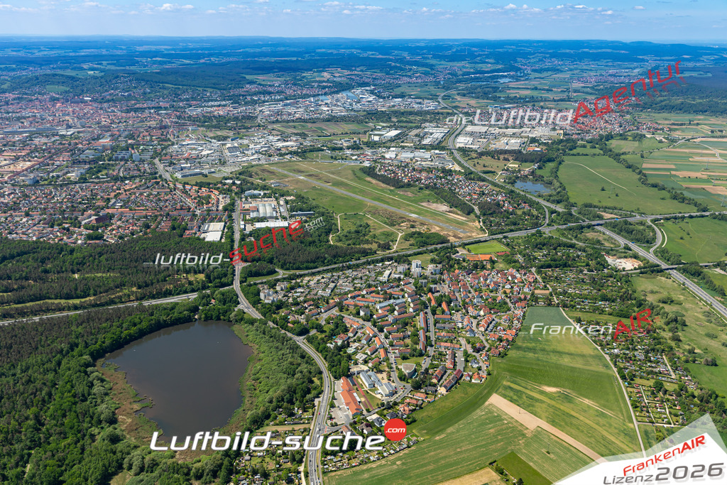 Die Luftbildaufnahme Lichteneiche -  wurde 2020 mittels Flugzeug (keine Drohne) erstellt. Perfekte Schärfe und Druck- Ergebnisse- Garantiert!