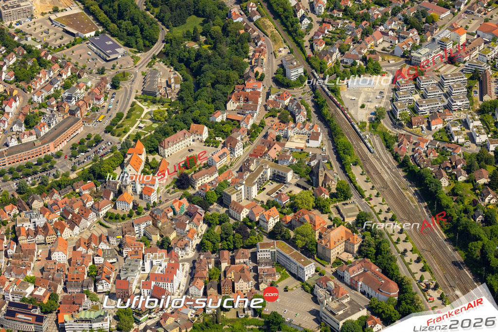 Das Luftbild zeigt  Backnang - Die Luftaufnahme wurde 2023 vom UL-Flugzeug aus erstellt ( keine Drohne ) - Hochauflösende Luftaufnahme - Für grossformatige Ausdrucke geeignet. Die Geschenkidee !Mit Lizenz und Bildrechte bestellbar