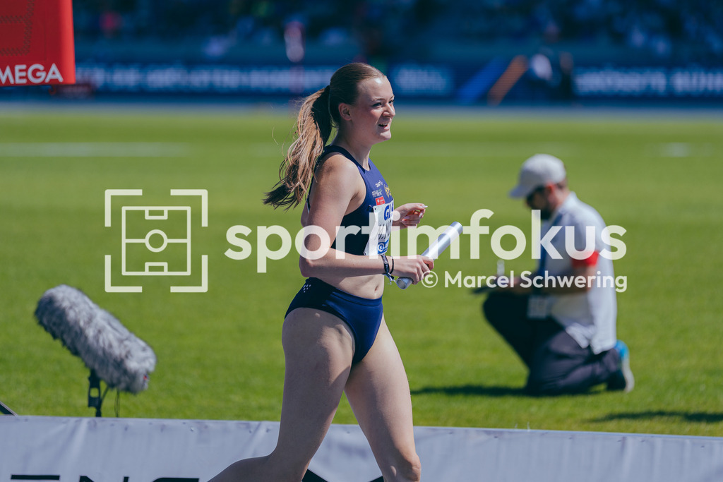 Deutsche Meisterschaften der Frauen und Männer 2026 | Marlene Moll, Post-Sportverein Trier, U20 4x400-Meter-Staffel, Deutsche Meisterschaften der Frauen und Männer 2026, Lohrheidestadion Bochum-Wattenscheid, 25.07.2026. Foto: Marcel Schwering / sportimfokus - Realisiert mit Pictrs.com