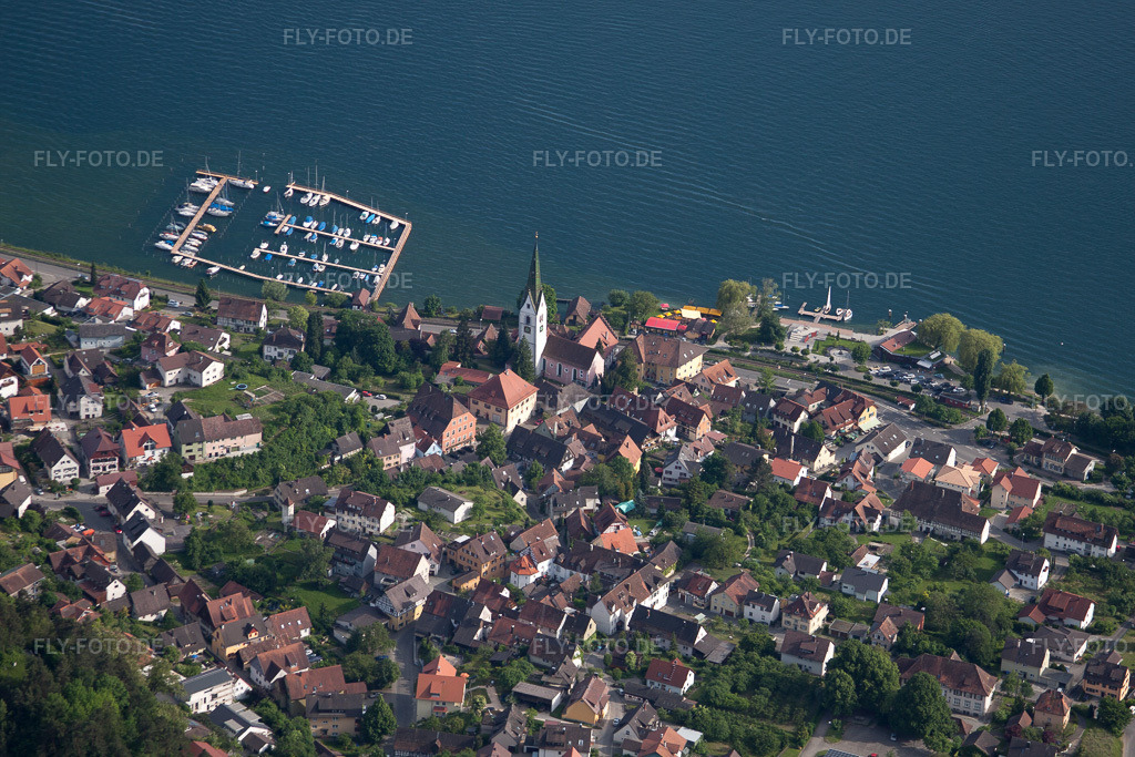 Luftbild: Uferbereich des Obersee - Bodensee im Ortsteil Bodman in Sipplingen im Bundesland Baden-Württemberg in Deutschland. Foto: IMG_57472.jpg vom 08.06.2013 durch Werner Riehm/FLY-FOTO.de