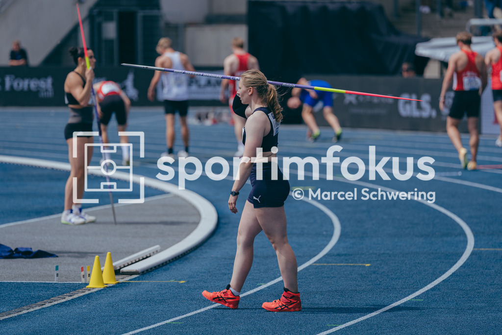 Deutsche Meisterschaften der Frauen und Männer 2026 | Victoria Krause, Düsseldorf Athletics, Speerwurf, Deutsche Meisterschaften der Frauen und Männer 2026, Lohrheidestadion Bochum-Wattenscheid, 26.07.2026. Foto: Marcel Schwering / sportimfokus - Realisiert mit Pictrs.com