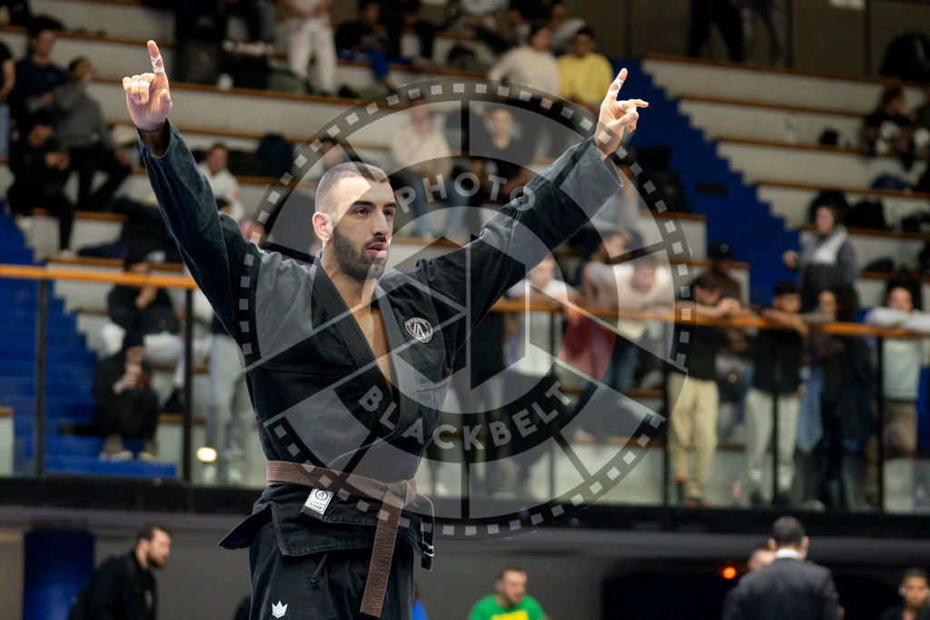 20240124PBB01532 | Fighters compete during the second day of the IBJJF European Championship in Paris, France, on January 24, 2024.