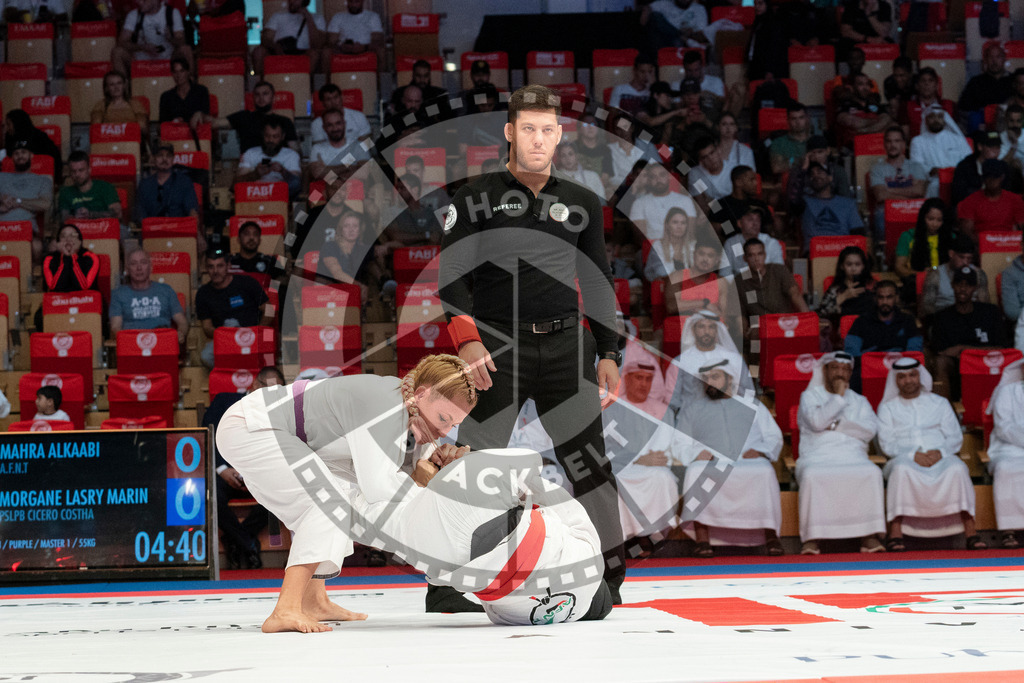 20231106PBB2701 | Fighters compete during the AJP World Master Championship in the Mubadala Arena in Abu Dhabi, Arab United Emirates, on November 6, 2023.