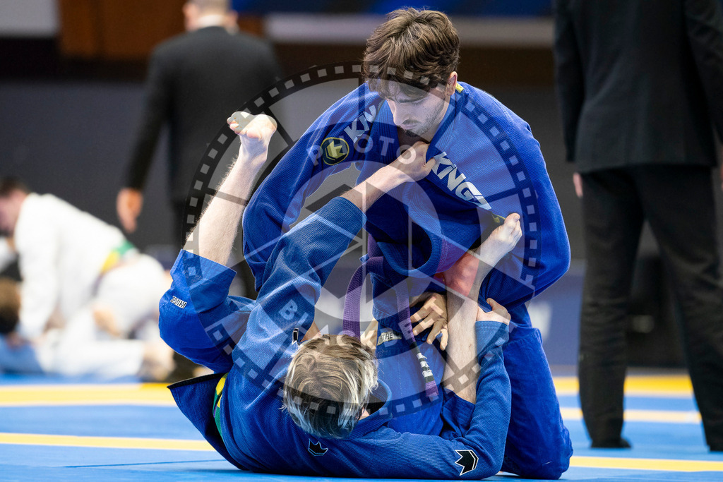 20240123PBB00629 | Fighters compete during the second day of the IBJJF European Championship in Paris, France, on January 23, 2024.