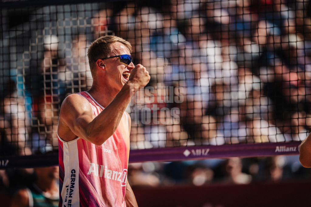 Beachvolleyball | Männer | Allianz German Beach Tour 2025 | Tourstop Berlin | 17.08.2025 | Cedrik Moede jubelt