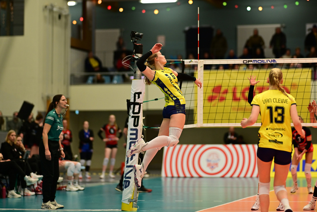 Volleyball I Frauen I Saison 2025-2026 I Bundesliga I 12. Spieltag I ETV Hamburger Volksbank Volleys - SSC Palmberg Schwerin | Der Sportfotograf. - Realisiert mit Pictrs.com