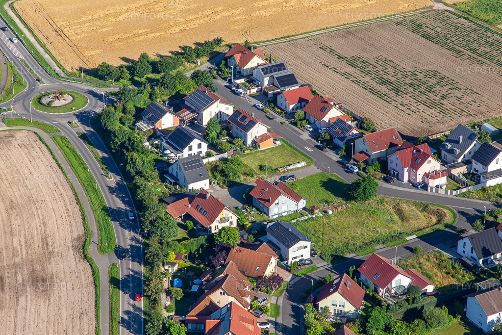 Luftbild: Im Altfeld im Ortsteil Hardtwald in Neupotz im Bundesland Rheinland-Pfalz in Deutschland. Foto: IMG_142536.jpg vom 09.07.2024 durch Werner Riehm/FLY-FOTO.de