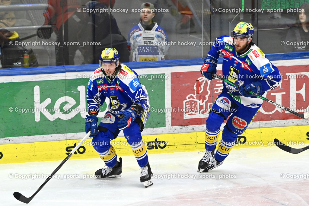 EC IDM WÄRMEPUMPEN VSV vs. MOSER MEDICAL GRAZ99ERS | #22 Nikita Scherbak EC VSV, #8 Maximilian Rebernig EC VSV, EC IDM WÄRMEPUMPEN VSV vs. MOSER MEDICAL GRAZ99ERS, EC IDM WÄRMEPUMPEN VSV vs. MOSER MEDICAL GRAZ99ERS am 12.03.2026 in Villach (Stadthalle Villach), Austria, (Photo by Bernd Stefan)