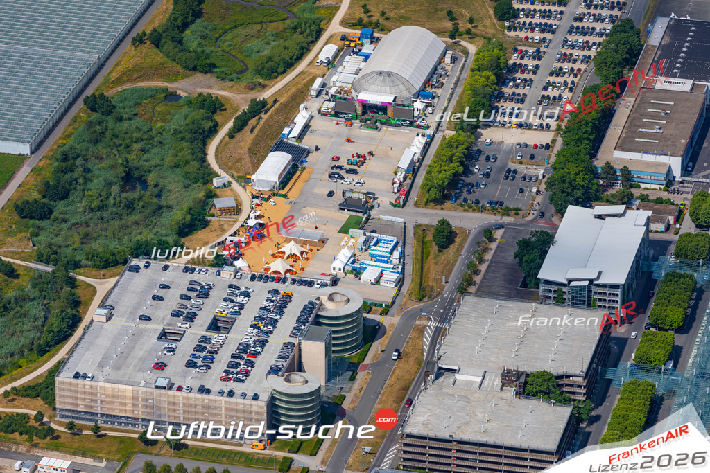 aktuelles Luftbild von Airport-nuernberg   - Luftaufnahme wurde 2019 von https://frankenair.de mittels Flugzeug (keine Drohne) erstellt.