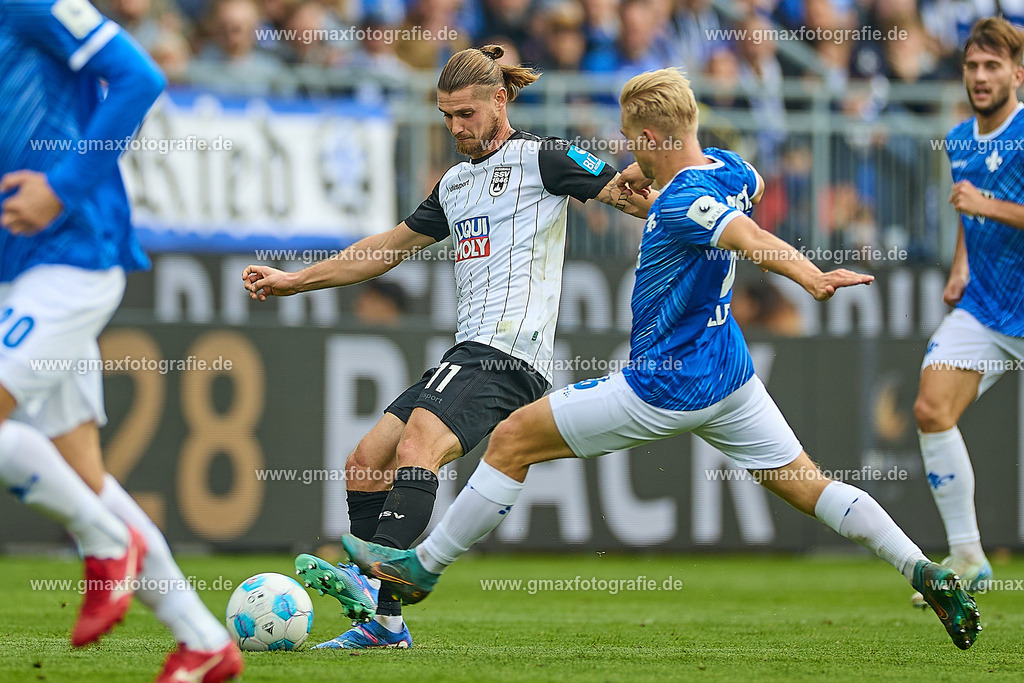 GER, SV Darmstadt 98 gegen SSV Ulm 1846, Fussball, 2. Bundesliga, 10. Spieltag, Spielzeit 2024/2025, 27.10.24. | GER, SV Darmstadt 98 gegen SSV Ulm 1846, Fussball, 2. Bundesliga, 10. Spieltag, Spielzeit 2024/2025, 27.10.24.DFL REGULATIONS PROHIBIT ANY USE OF PHOTOGRAPHS AS IMAGESEQUENCES AND/OR QUASI-VIDEO.Foto: Eibner-Pressefoto/Gerald Oelze-de Stoppany