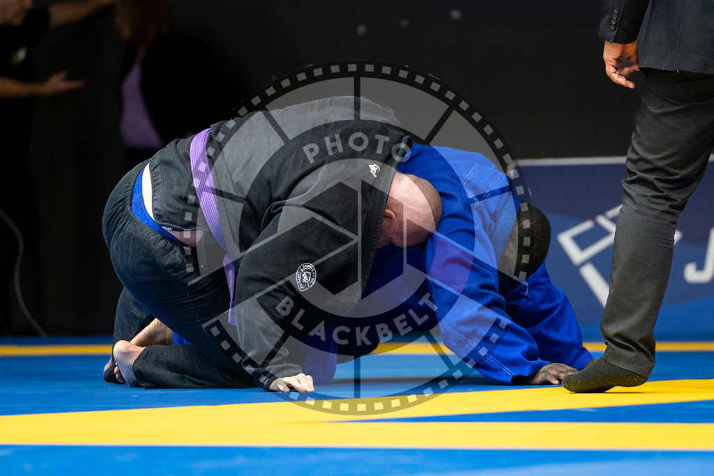 20240123PBB01615 | Fighters compete during the second day of the IBJJF European Championship in Paris, France, on January 23, 2024.