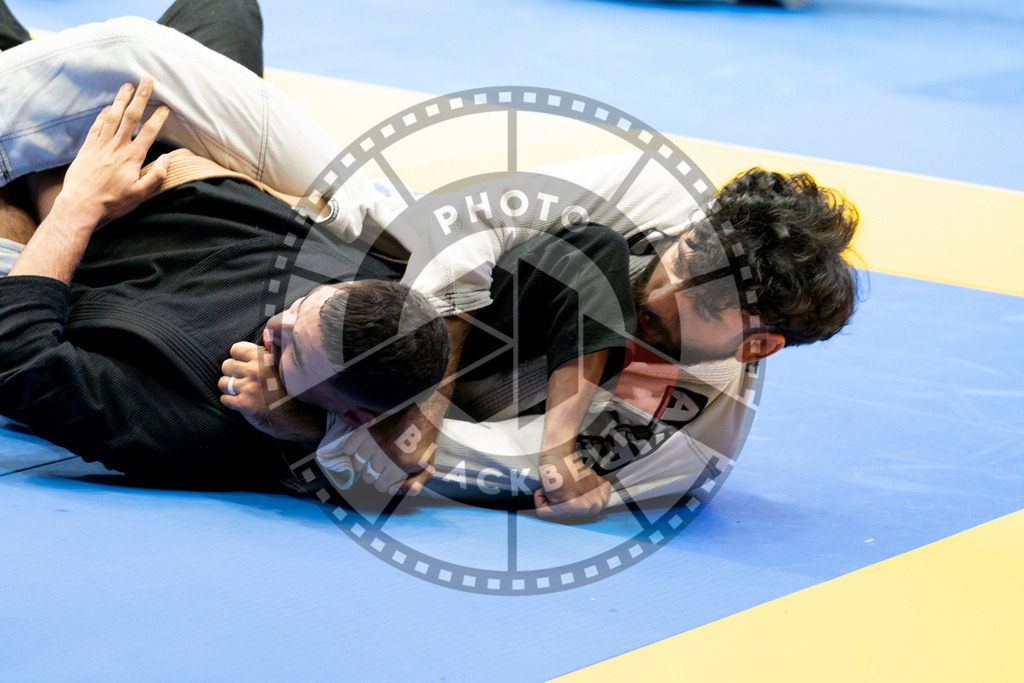 20240124PBB02092 | Fighters compete during the second day of the IBJJF European Championship in Paris, France, on January 24, 2024.