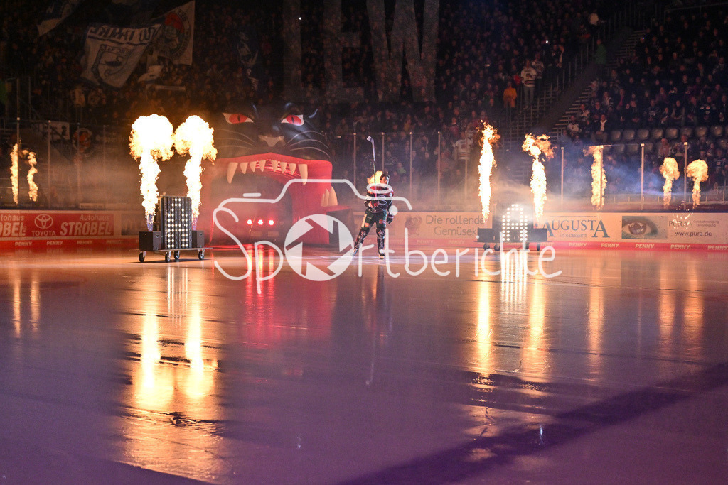 Augsburger Panther - Schwenninger Wild Wings | Der Einlauf der HAusherren beim Heimspiel gegen Schwenningen / DEL: Augsburger Panther - Schwenninger Wild Wings, Curt Frenzel Stadion am 24.01.2025