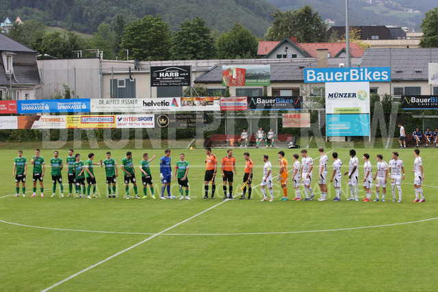 Friendly Match: SC Weiz vs TSV Hartberg in Weiz | Weiz, AUSTRIA, 01.JUL.26 - SOCCER - ADMIRAL Bundesliga, SC Weiz vs TSV Hartberg, test match. The image shows SC Weiz and TSV Hartberg.