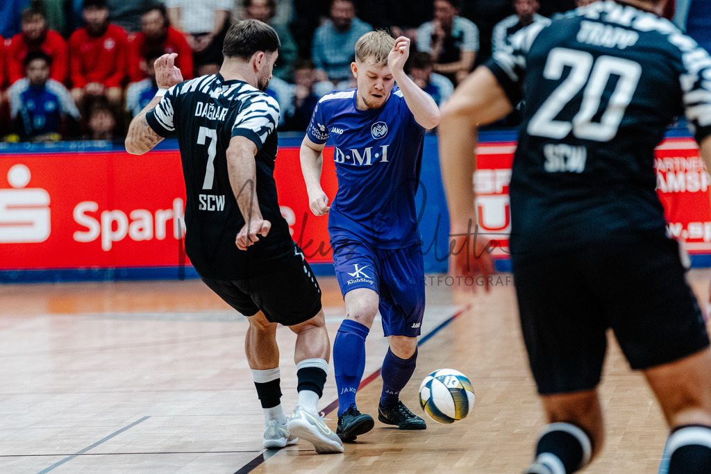 47. Stadtmeisterschaften im Hallenfußball 2025, Endrunde | Stadtmeisterschaften im Hallenfußball 2025, Endrunde, Sporthalle Berg Fidel in Münster. Foto: sportfotografie.ms | Markus Paletta - Realisiert mit Pictrs.com