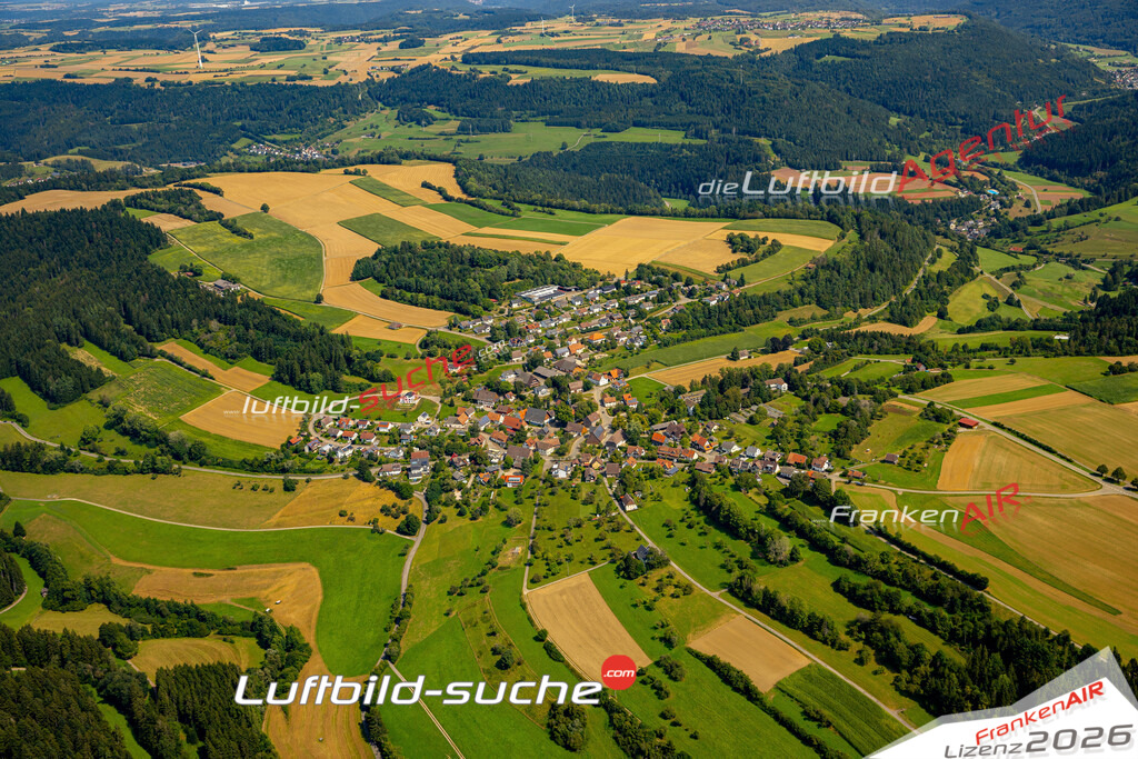 Das Luftbild zeigt : Fürnsal Dornhan - Die Luftaufnahme wurde 2024 vom UL-Flugzeug aus erstellt ( keine Drohne ) - Hochauflösende Luftaufnahme - Für grossformatige Ausdrucke geeignet. Die Geschenkidee !Mit Lizenz und Bildrechte bestellbar