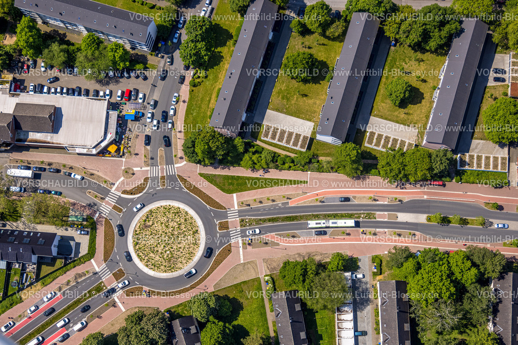 Gladbeck230510772 | Luftbild, Neuer Kreisverkehr Horster Straße und Wiesmannstraße, Radwege, Brauck, Gladbeck, Ruhrgebiet, Nordrhein-Westfalen, Deutschland