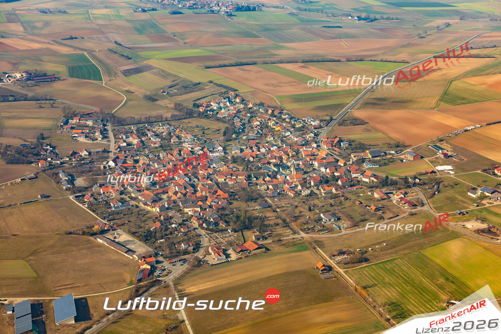 Das Luftbild der Stadt Aidhausen wurde 2019 vom Flugzeug heraus erstellt (keine Drohne) Aufnahmehöhe ca.400 Meter- hohe Auflösung- beste Druck-Qualität garantiert!