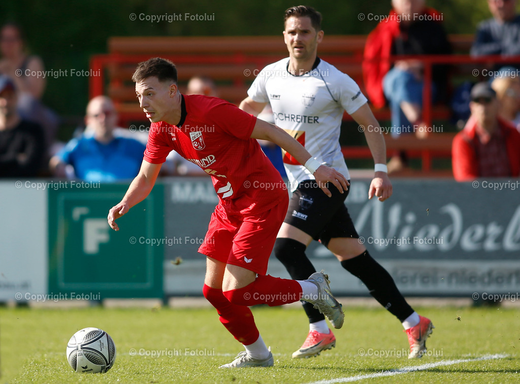 A_LUI_290423_15 | SPORT,FUSSBALL,LL:OST ASKOE OEDT 1B-SU VORTUNA BAD LEONFELDEN 29.04.2023 IM BILD:DINO KOVACEVIC  (OEDT 1B) UND BENJAMIN FREUDENTHALER (LEONFELDEN)FOTO:FOTOLUI