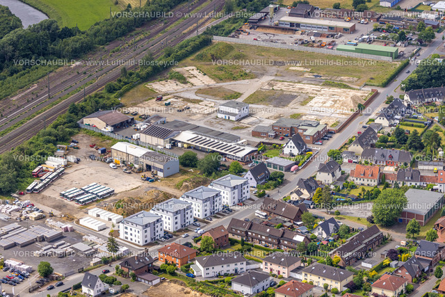 Haltern220602584 | Luftbild, Baustelle und Neubau von Wohnungen an der Annabergstraße, ehemaliges Firmengelände Klostermann Haltern-Stadt, Haltern am See, Ruhrgebiet, Nordrhein-Westfalen, Deutschland