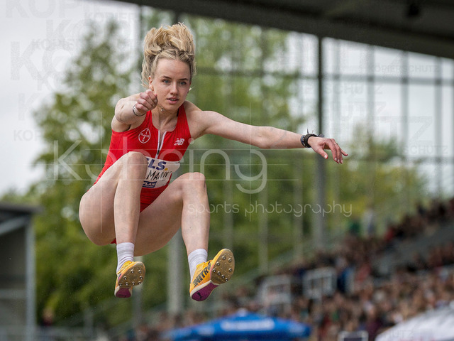 Deutsche Leichtathletik-Meisterschaften; Bochum-Wattenscheid, 26.07.2026 | Imke Daalmann (TSV Bayer o4 Leverkusen), Weitsprung; Deutsche Leichtathletik-Meisterschaften am 26.07.2026 im Lorheide-Stadion, Bochum-Wattenscheid (Nordrhein-Westfalen).