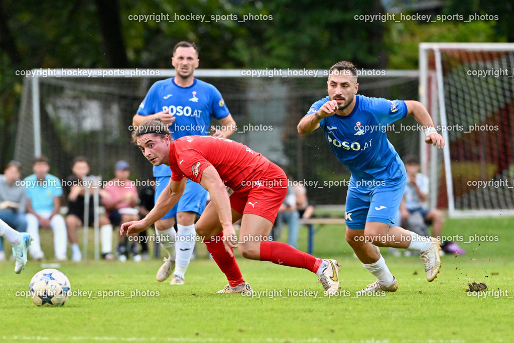 KAC 1909 vs. SAK | #4 Patrick Legner KAC 1909, #10 Yosifov Svetlozar Angelov SAK, KAC 1909 vs. SAK, KAC 1909 vs. SAK am 06.09.2024 in Klagenfurt (Sportplatz KAC), Austria, (Photo by Bernd Stefan)