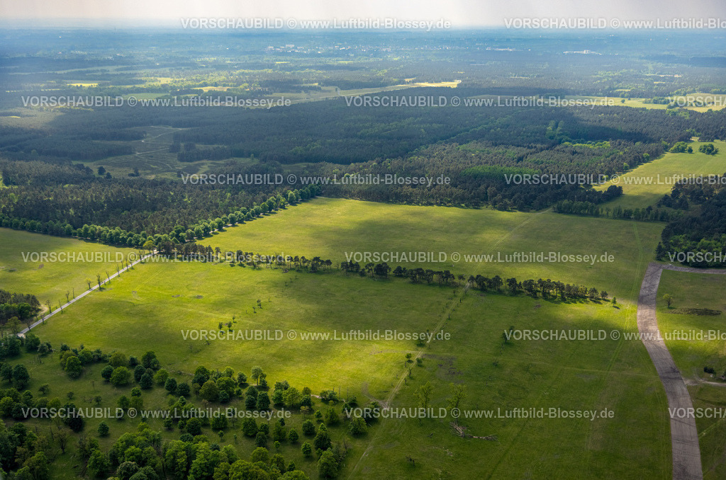 Schlangen240505141Haustenbeck_Senne | Luftbild, Senne Heidelandschaft, Holzweg Wald und Wiesen mit Baumallee, Fernsicht, Heimathof, Augustdorf, Ostwestfalen, Nordrhein-Westfalen, Deutschland