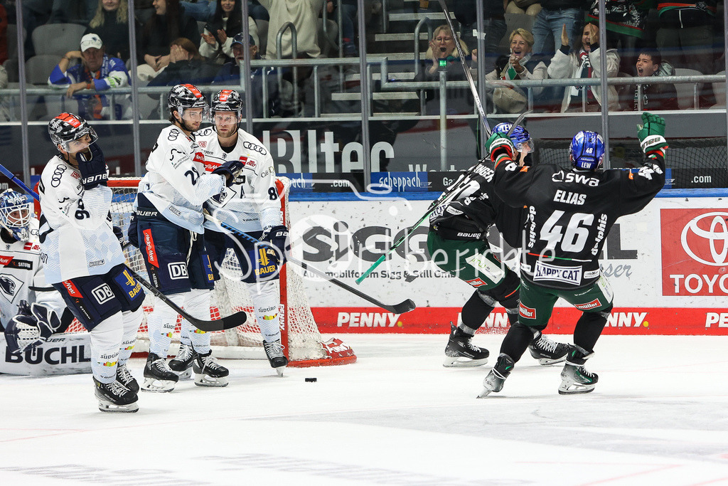 Augsburger Panther - ERC Ingolstadt | Jube der Panther aus Augsburg nach dem Anschluss zum 1-2 durch Alexander OBLINGER (AEV #50)