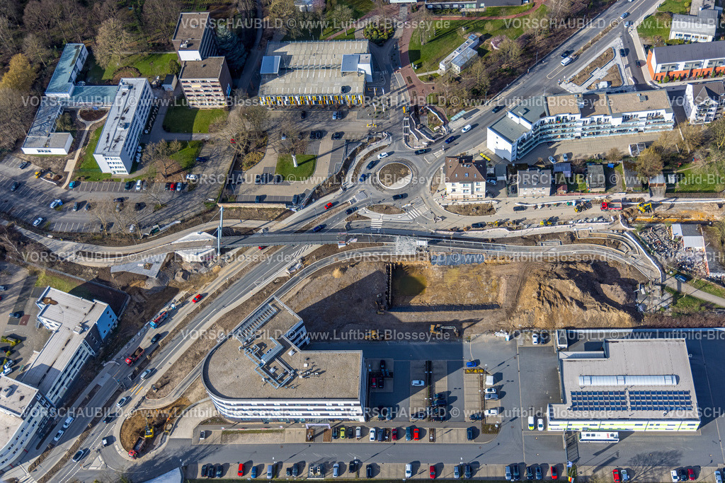 Witten230303280 | Luftbild, WITTEN, RHEINISCHER ESEL  BRÜCKENBAUWERK ÜBER DIE PFERDEBACHSTRASSE, Radwegbrücke, Radwegenetz,  Sonnenschein, Witten, Ruhrgebiet, Nordrhein-Westfalen, Deutschland