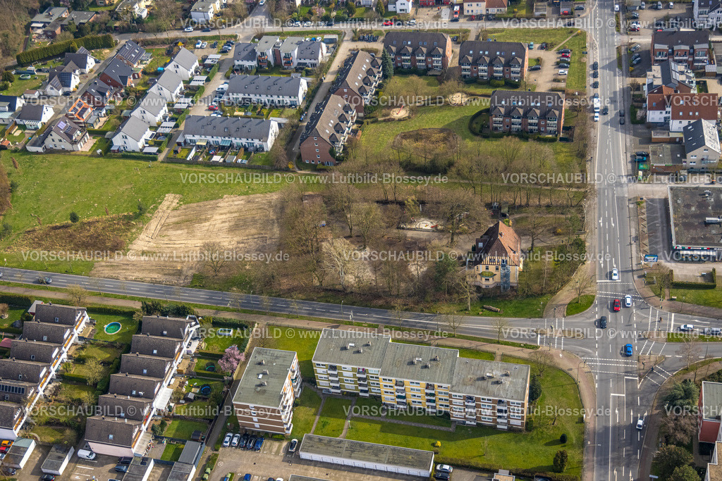 Hamm240306019 | Luftbild, Baustelle für neuen Kindergarten an der Ostwennemarstraße, Villa Kunterbunt Kindergarten, Uentrop, Hamm, Ruhrgebiet, Nordrhein-Westfalen, Deutschland