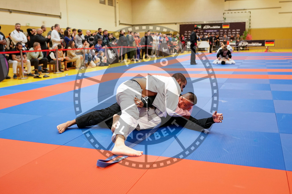 20240203PBB06044 | Fighters compete during the Brazilian Jiu-Jitsu Championship of the AJP Tour in Maintal by Frankfurt am Main, Germany, on February 2, 2024.