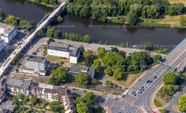Muelheim220802243 | Luftbild, Ruhrbania Baufläche zwischen Ruhrstraße und Friedrich-Ebert-Straße, Altstadt II, Mülheim an der Ruhr, Ruhrgebiet, Nordrhein-Westfalen, Deutschland
