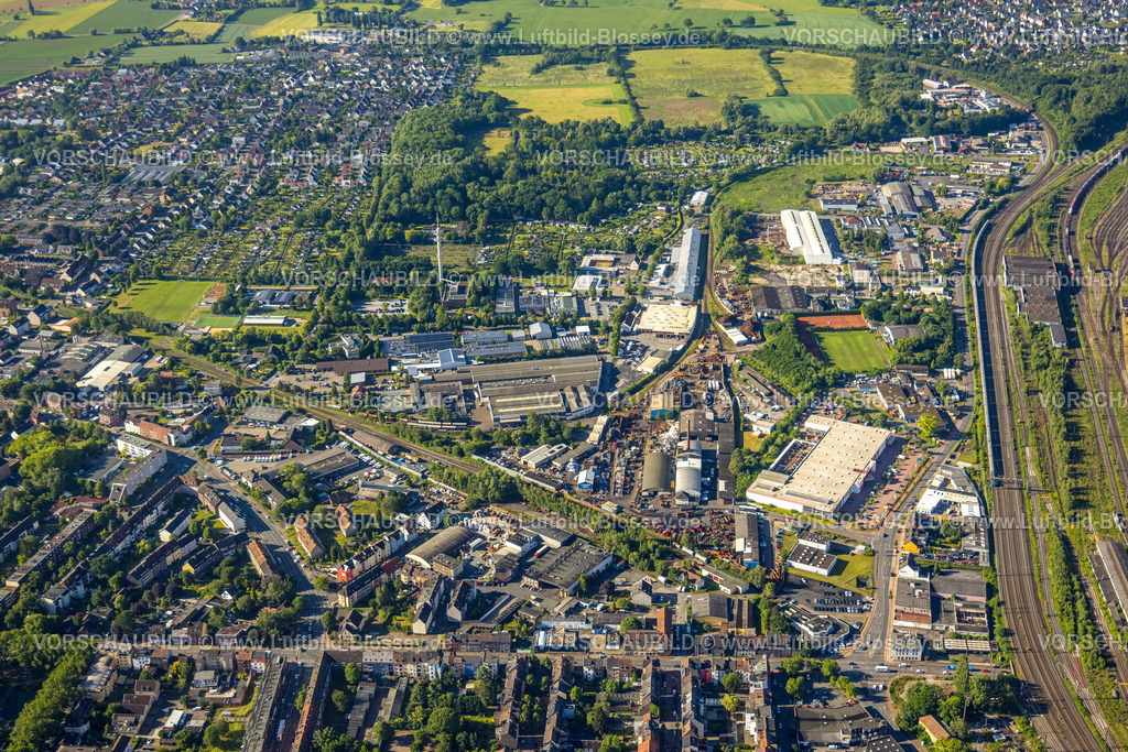 Hamm220601422 | Luftbild, Gewerbegebiet zwischen Östingstraße und Grünstraße, Mitte, Hamm, Ruhrgebiet, Nordrhein-Westfalen, Deutschland