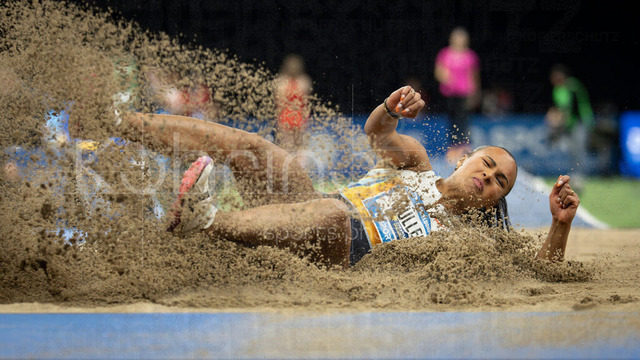 ISTAF Indoor; Duesseldorf, 24.01.2026 | DUESSELDORF, GERMANY - JANUARY 24:  Long jumper Laura Rauel Muller during the ISTAF Indoor Dusseldorf at PSD Bank Dome on January 24, 2026 in Duesseldorf, Germany. 
