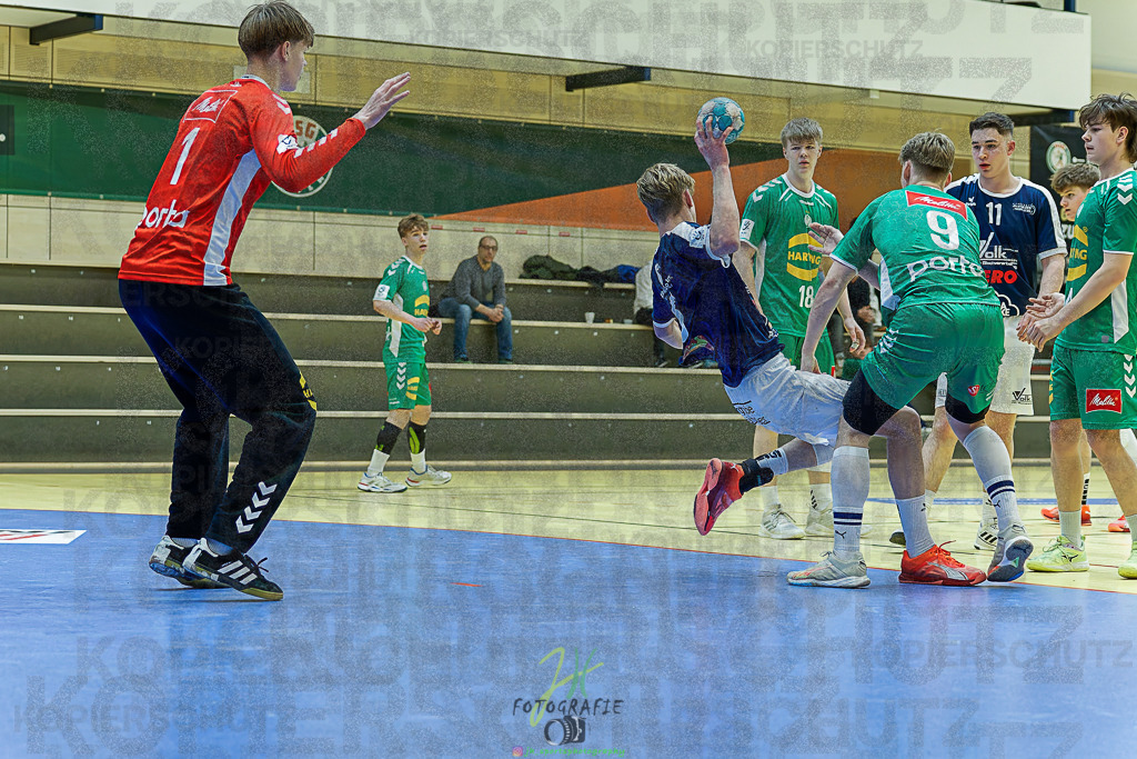mJB Pokalrunde dt. Meisterschaft, TV Hüttenberg - TSV GWD Minden | mJB Pokalrunde dt. Meisterschaft, TV Hüttenberg - TSV GWD Minden am 15.03.2025 in Münchholzhausen (Sporthalle Münchholzhausen)Photo © 2025 - Jörg Heinrich - Realisiert mit Pictrs.com