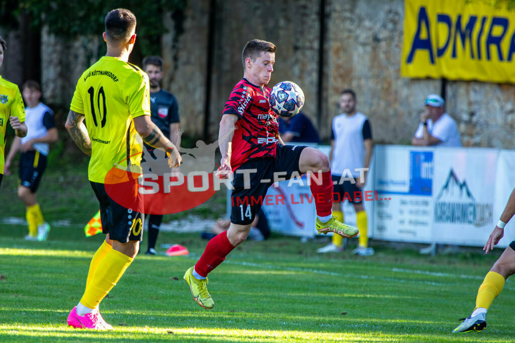 Kärntner Liga | Kärntner Liga ATUS Ferlach - ASKÖ Köttmannsdorf am 02.09.2023 in Ferlach
(Sportplatz), Austria, (Photo by Ernst Krawagner sport-fan.at) - Realisiert mit Pictrs.com
