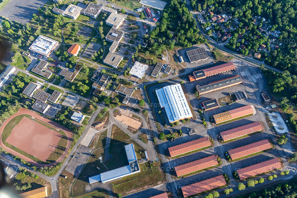 Aerial view: Quartier Estienne in the district Ceinture Forêt Nord in Hagenau in the state Bas-Rhin, France.Photo: IMG_115490.jpg taken on 06/16/2019 by Werner Riehm/FLY-FOTO.comResolution of the original: 4558 x 3039 px