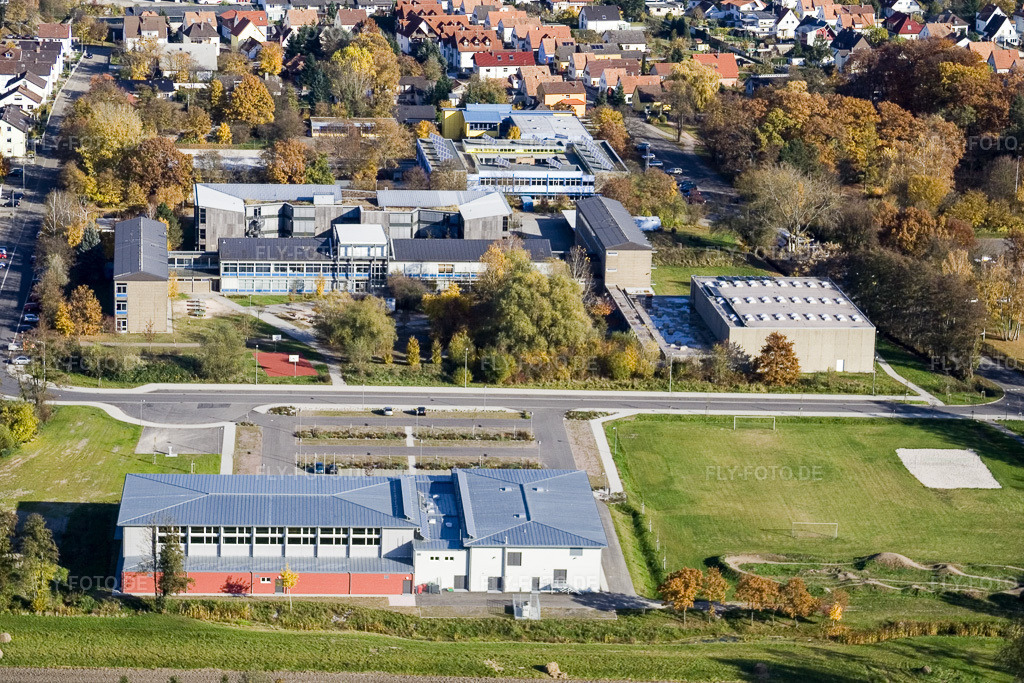 Luftbild: Bienwaldhalle Kandel in Kandel im Bundesland Rheinland-Pfalz in Deutschland. Foto: IMG_8791.jpg vom 05.11.2007 durch Werner Riehm/FLY-FOTO.de