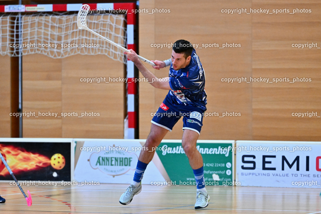 VSV Unihockey  vs. FBK Loka  | #6 Timo Schmid VSV Unihockey, VSV Unihockey  vs. FBK Loka , VSV Unihockey  vs. FBK Loka  am 25.01.2026 in Villach (Ballspielhalle St. Martin), Austria, (Photo by Bernd Stefan)