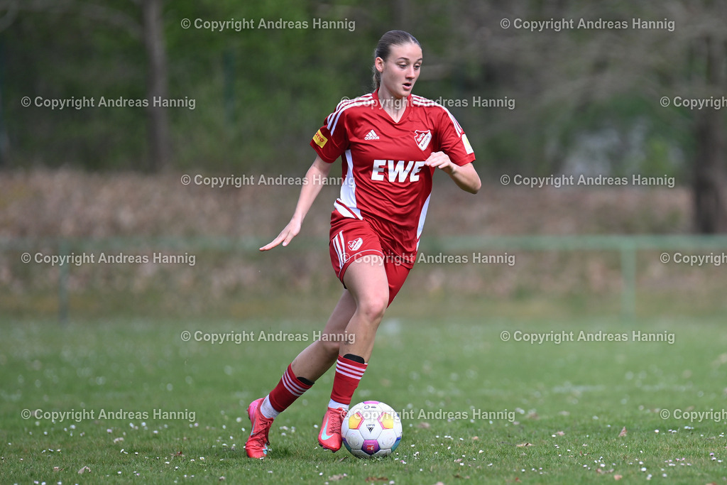 Fußball I Frauen I Saison 2024-25 I Oberliga I FC Jesteburg-Bendestorf - SpVg Aurich Frauen I 13.4.2025 | a-hannig - Realisiert mit Pictrs.com