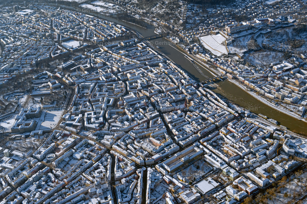 4043151 | Blick über die winterliche Innenstadt von Nordost nach Südwest