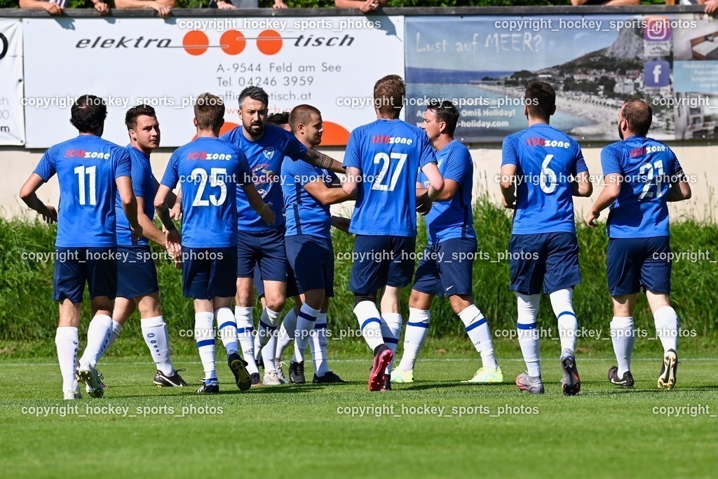 SV Afritz vs. ASKÖ Bodensdorf 20.8.2023 | Jubel ASKÖ Bodensdorf Mannschaft
