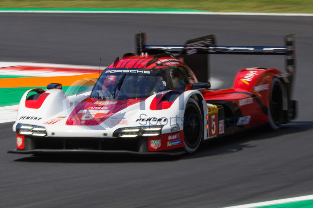 Trainproduction-20230708-0038 | MONZA,ITALY,08.Jul.23 - MOTORSPORTS - WEC, FIA World Endurance Championships, 6h of Monza, Autodromo Monza. Image shows Dane Cameron (USA), Michael Christensen (DEN) and Frederic Makowiecki (FRA/Porsche Penske Motorsport). Photo: Trainproduction / Matthias Trinkl