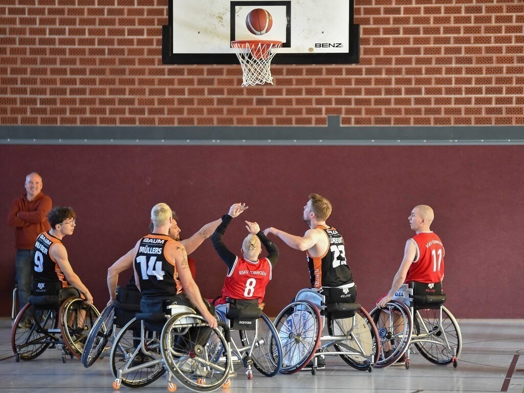 2024-10-26-0641 | RSKV Tuebingen vs. Hannover United 2, Rollstuhlbasketball, 2. Bundesliga Sued, 3. Spieltag, Saison 2024/2025, 26.10.2024, Foto: Ralph Kunze - Realisiert mit Pictrs.com